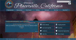 Desktop Screenshot of cityofplacerville.org